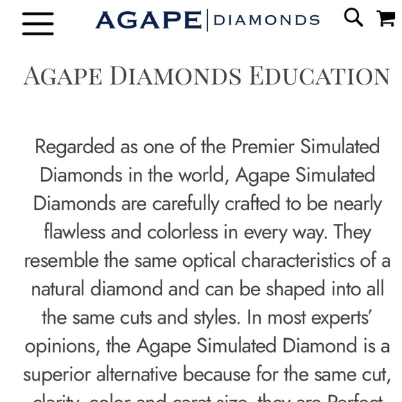 Agape Diamonds lab created 2 ct diamond stud earrings - Picture 11 of 12